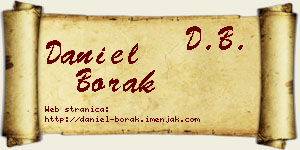 Daniel Borak vizit kartica